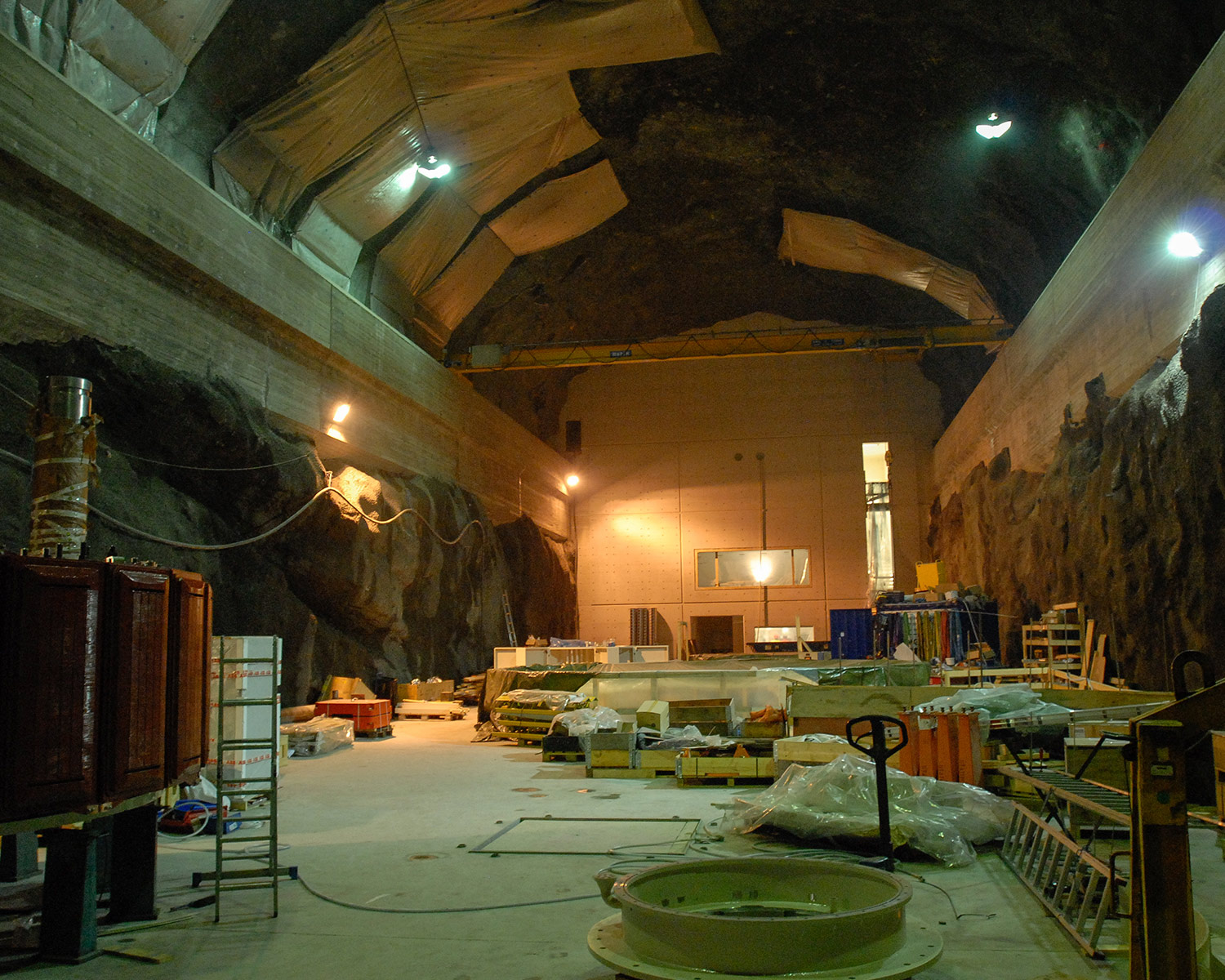 An extensive building process took place inside the mountain