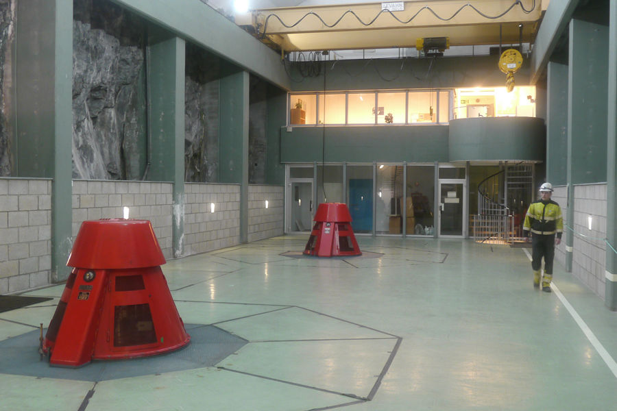 Machine room at Adamselv power plant