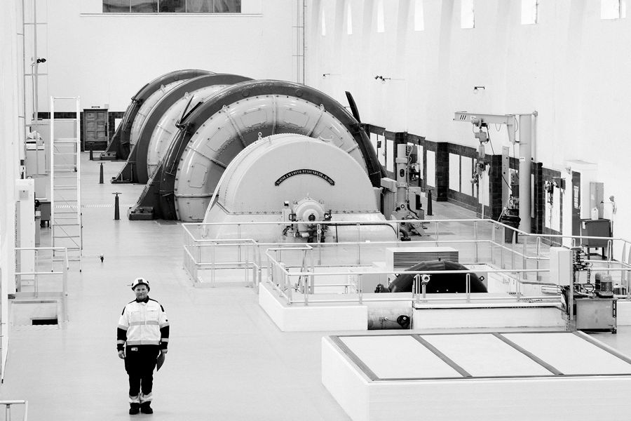 Glomfjord power plant machine room